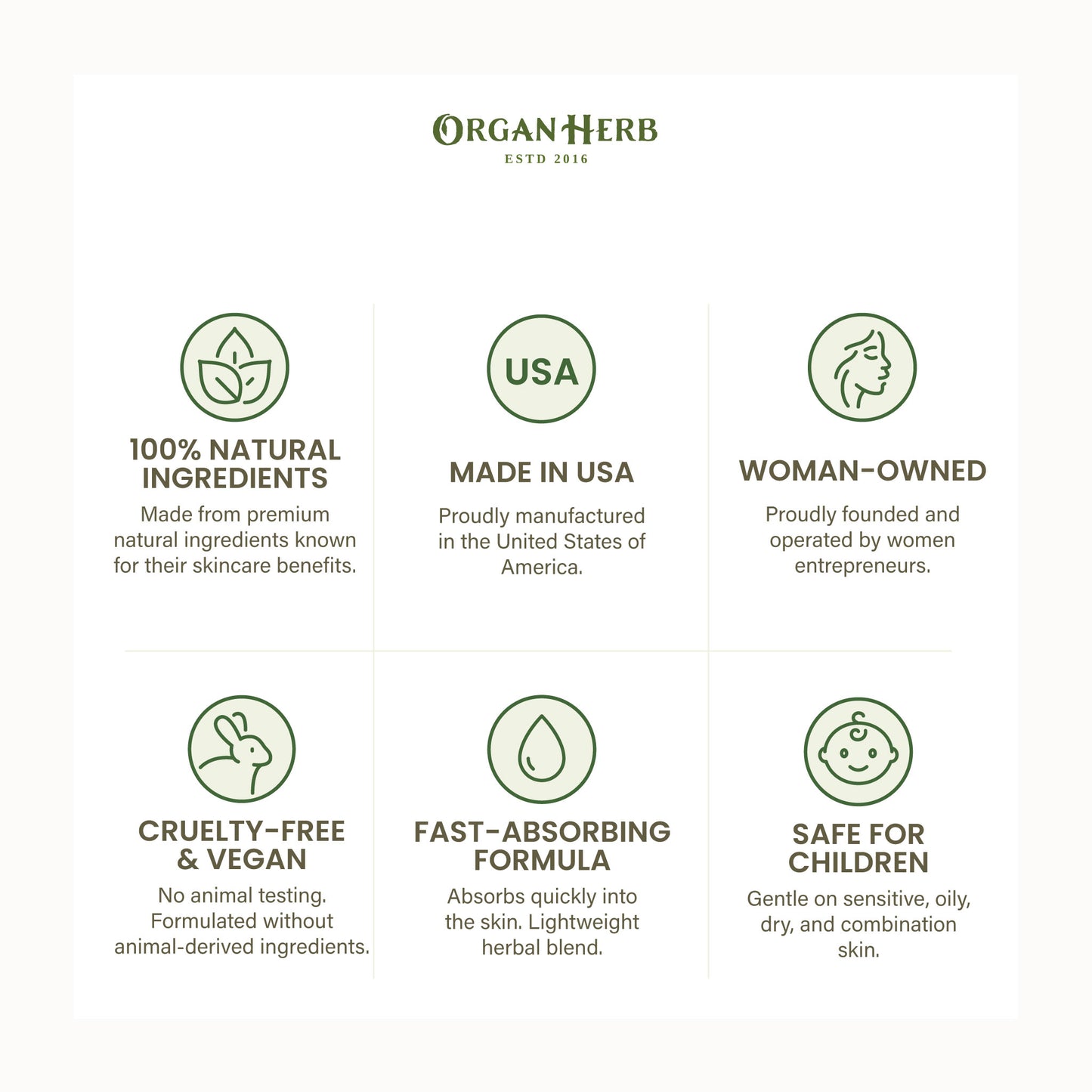 OrganHerb Organic Mommy & Me – Baby Balm with Calendula, Plantain, Chickweed, St. John's Wort – 4 oz