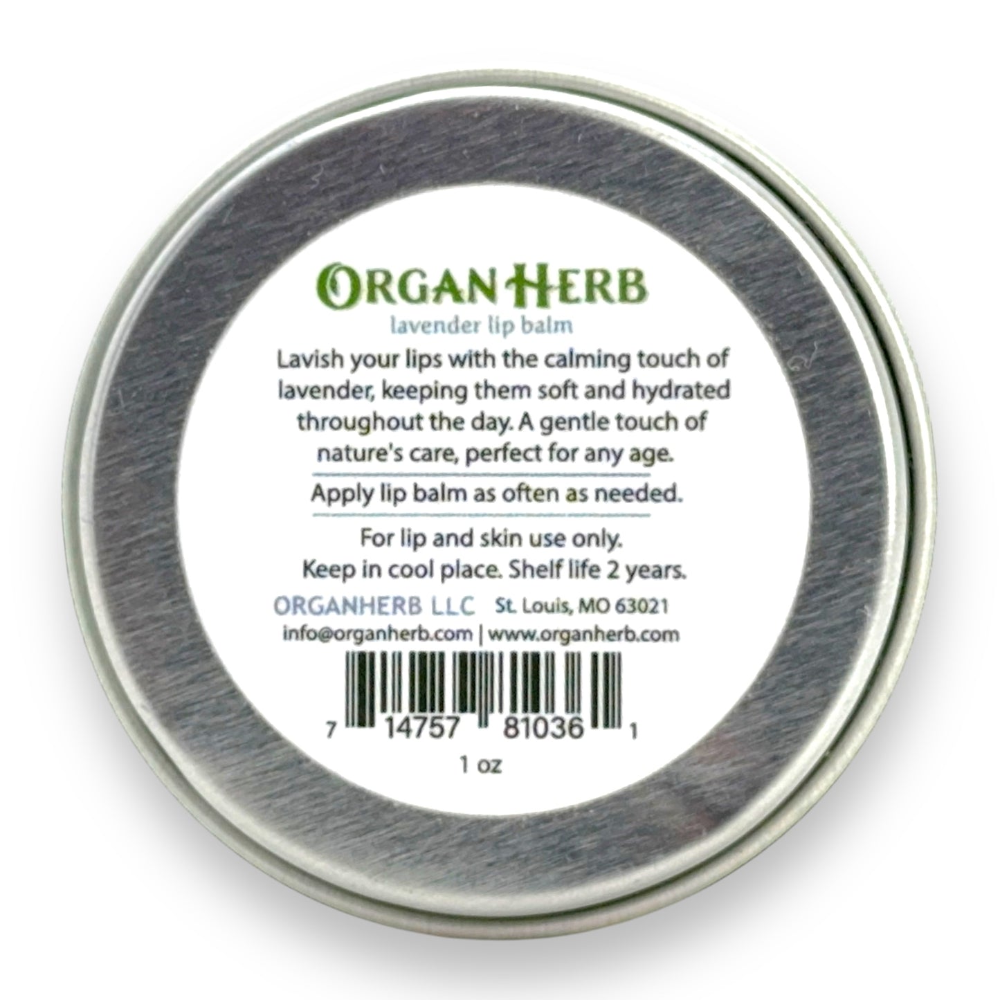 OrganHerb Organic Lavender Lip Balm 1 oz – Calming Hydration with Pure Lavender Essence - OrganHerb