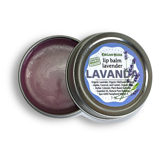 OrganHerb Organic Lavender Lip Balm 1 oz – Calming Hydration with Pure Lavender Essence - OrganHerb