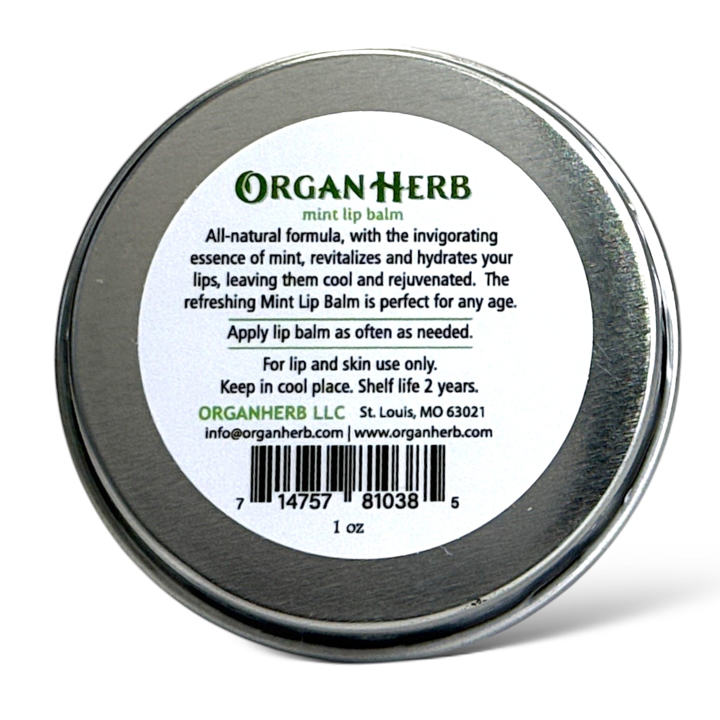 OrganHerb Organic Mint Lip Balm 1 oz – Refreshing Hydration with Pure Peppermint Essence - OrganHerb