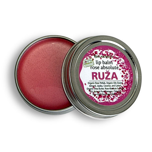 OrganHerb Organic Rose Absolute Lip Balm 1 oz – Luxurious Hydration with Pure Rose Essence - OrganHerb