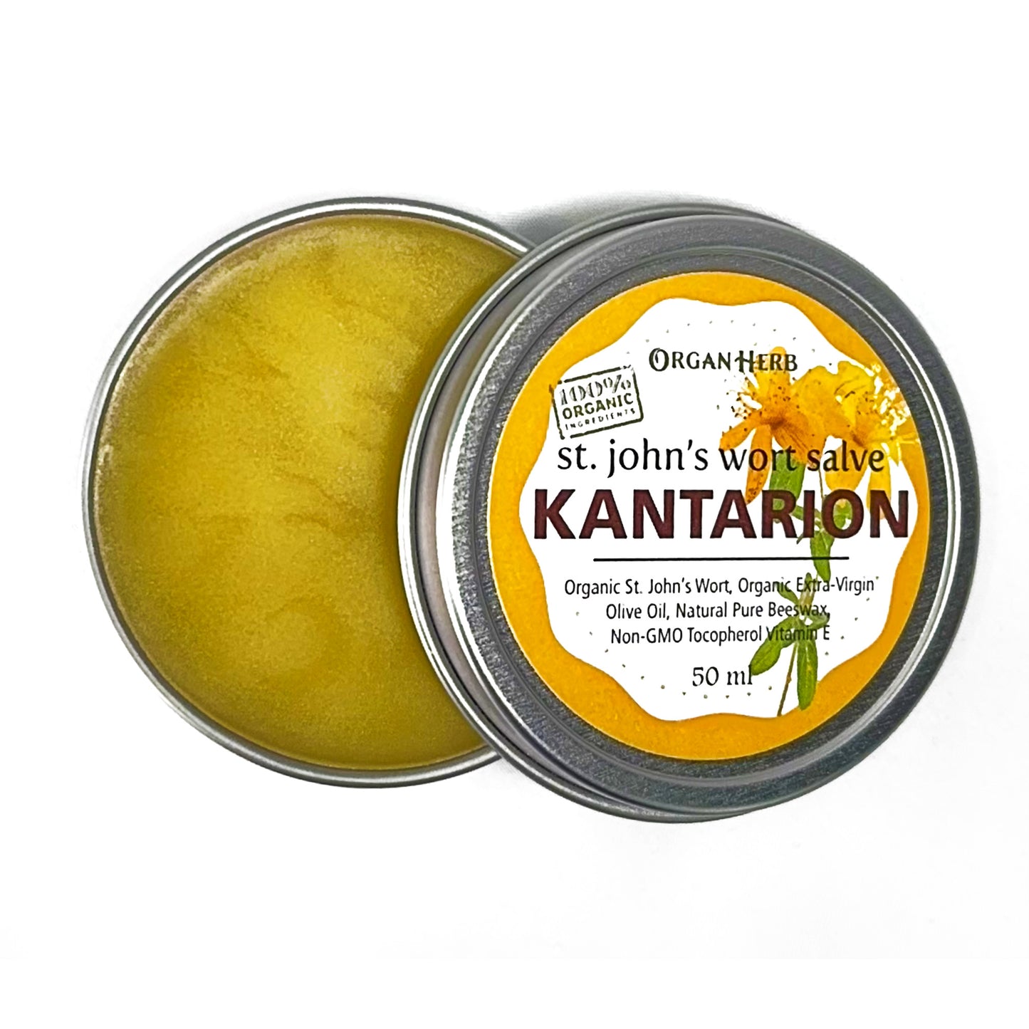 OrganHerb Organic St. John's Wort Salve (Kantarion) 2 oz - OrganHerb