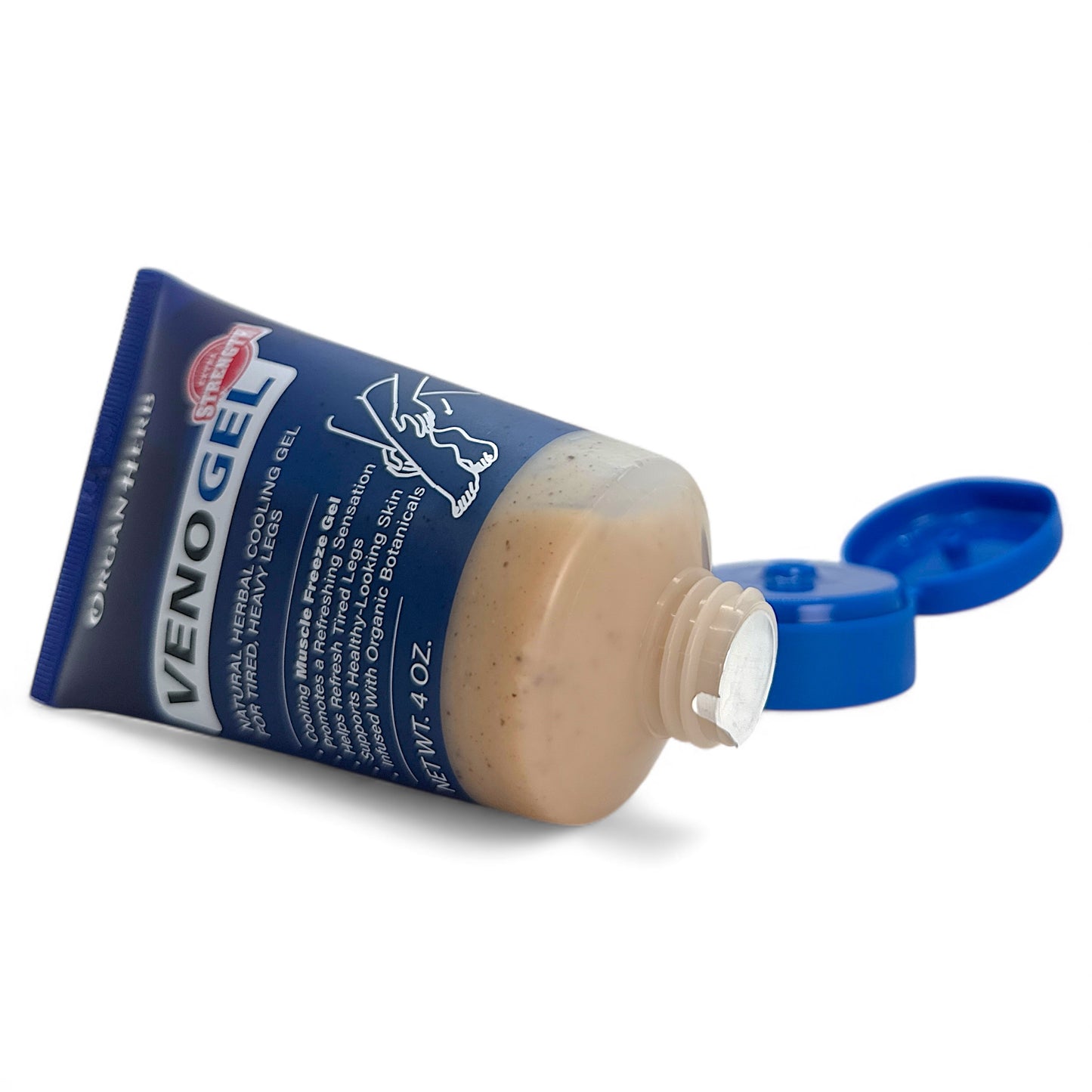 OrganHerb VenoGel Extra Strength 4 oz – Horse Chestnut Gel with Herbal Cooling Relief