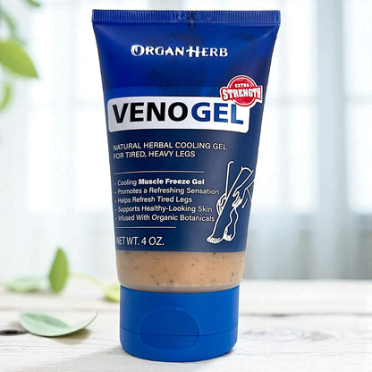 OrganHerb VenoGel Extra Strength 4 oz – Horse Chestnut Gel with Herbal Cooling Relief