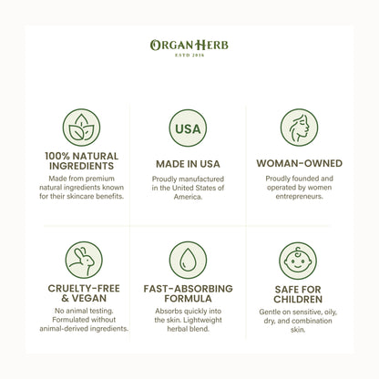 OrganHerb Organic Mommy & Me – Baby Balm with Calendula, Plantain, Chickweed, St. John's Wort – 4 oz