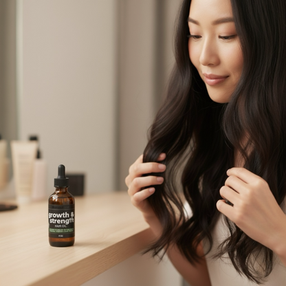 OrganHerb Organic Herbal Hair Oil – Strengthening & Nourishing Blend with Rosemary, Amla, Burdock Root, Nettle & Ginseng – 2 oz - OrganHerb