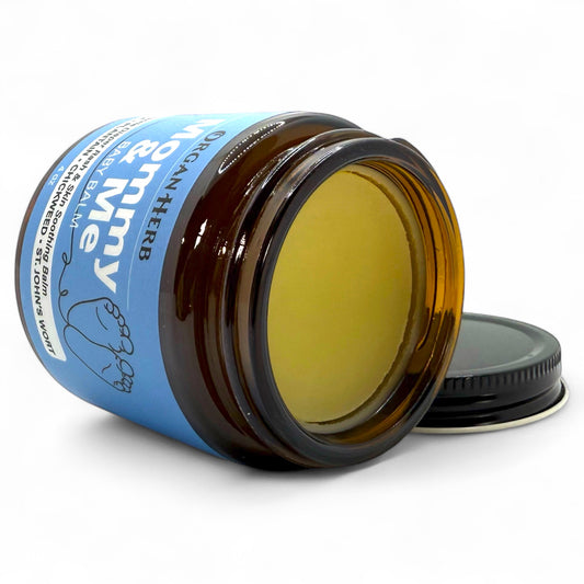 OrganHerb Organic Mommy & Me – Baby Balm with Calendula, Plantain, Chickweed, St. John's Wort – 4 oz - OrganHerb