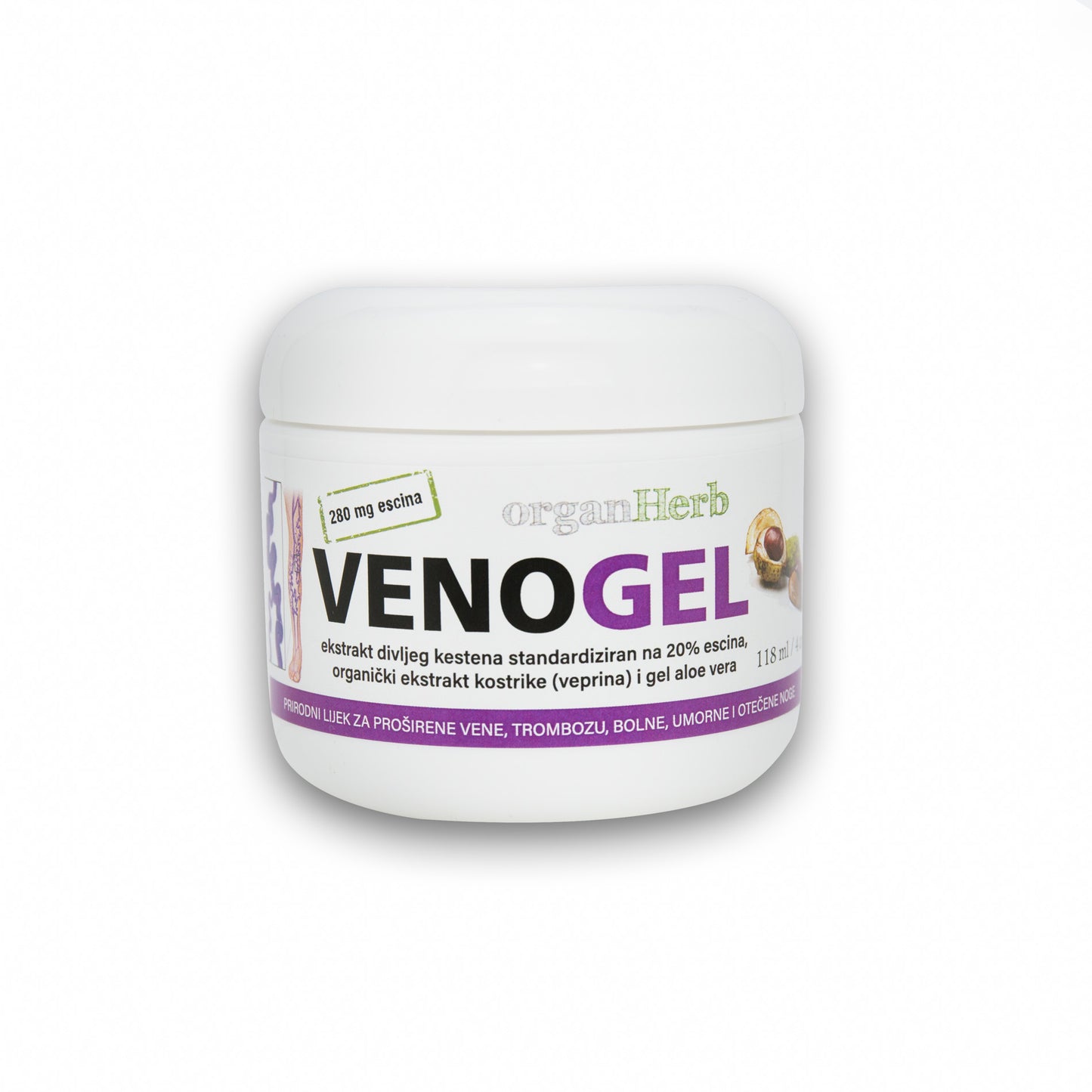OrganHerb VenoGel (Horse Chestnut Gel) 4 oz - OrganHerb