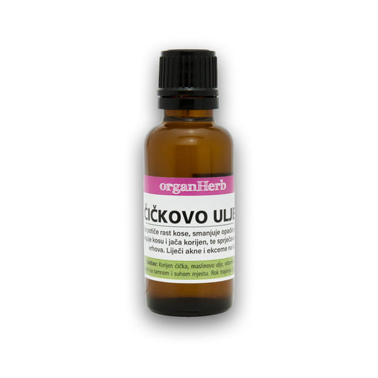 OrganHerb Organic Burdock Root Infused Oil (Čičkovo Ulje) 1 oz - OrganHerb