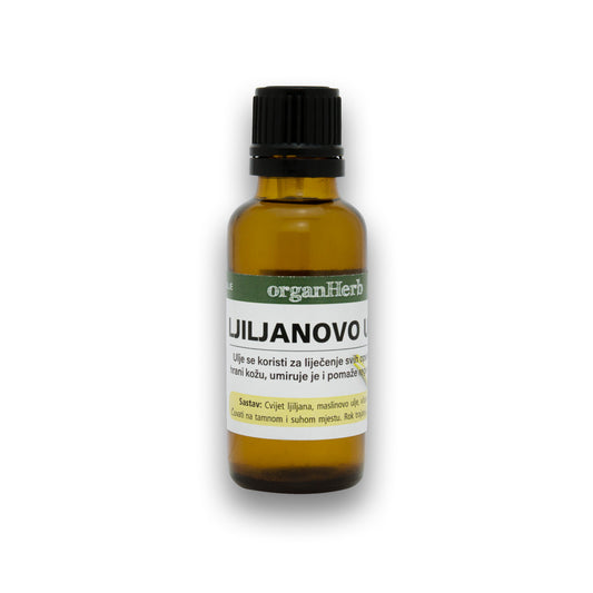 OrganHerb Organic Lily Infused Oil (Ljiljanovo Ulje) 1 oz - OrganHerb